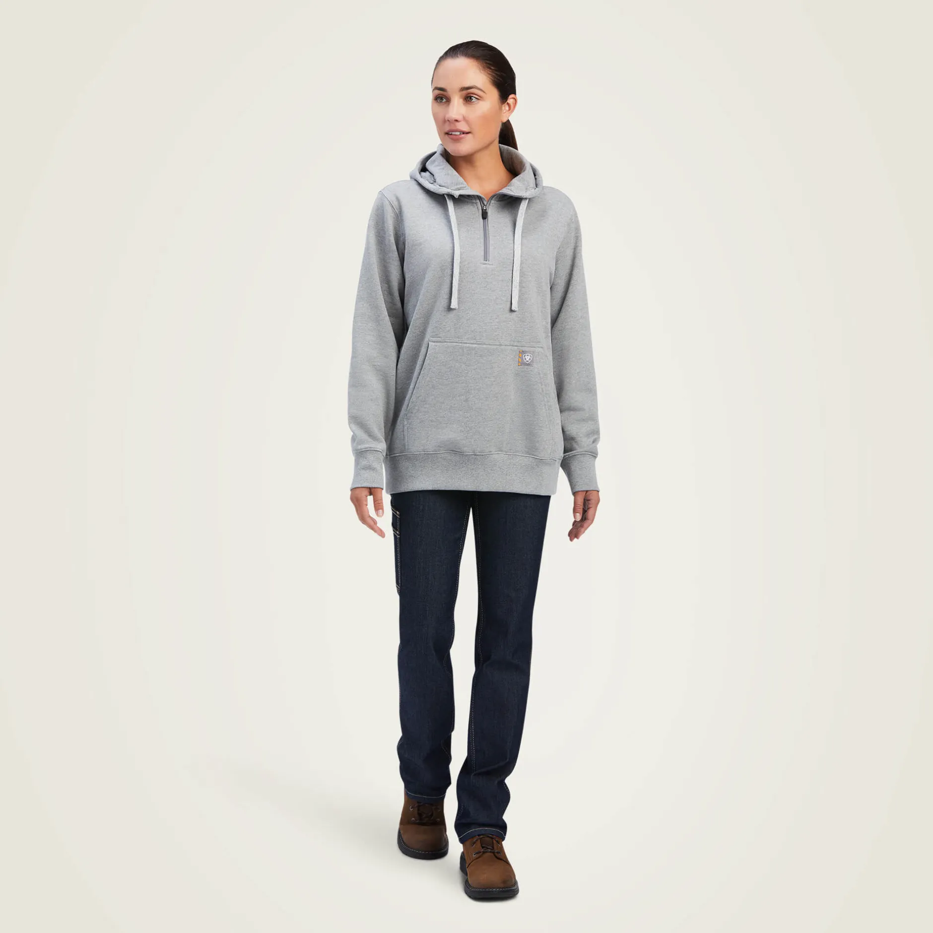 Ariat Hoodies & Sweatshirts|Work*Rebar Skill Set 1/2 Zip Hoodie HEATHER GREY