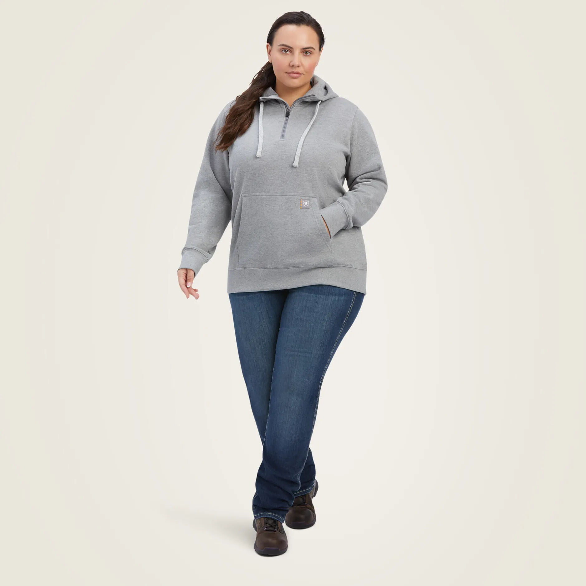 Ariat Hoodies & Sweatshirts|Work*Rebar Skill Set 1/2 Zip Hoodie HEATHER GREY