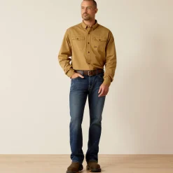 Ariat Tops & T-Shirts|Work*Rebar Washed Twill Work Shirt REBAR KHAKI