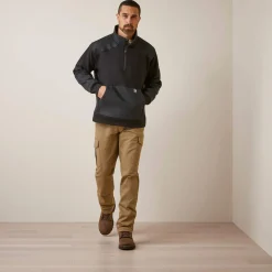 Ariat Hoodies & Sweatshirts|Work*Rebar Workman Duracanvas 1/4 Zip Sweatshirt BLACK/ BLACK