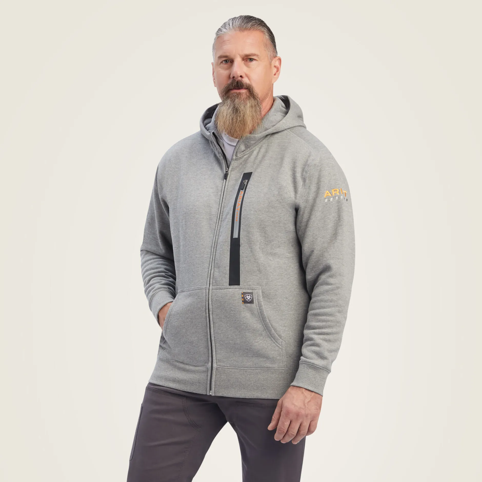 Ariat Hoodies & Sweatshirts|Work*Rebar Workman Full Zip Hoodie HEATHER GREY