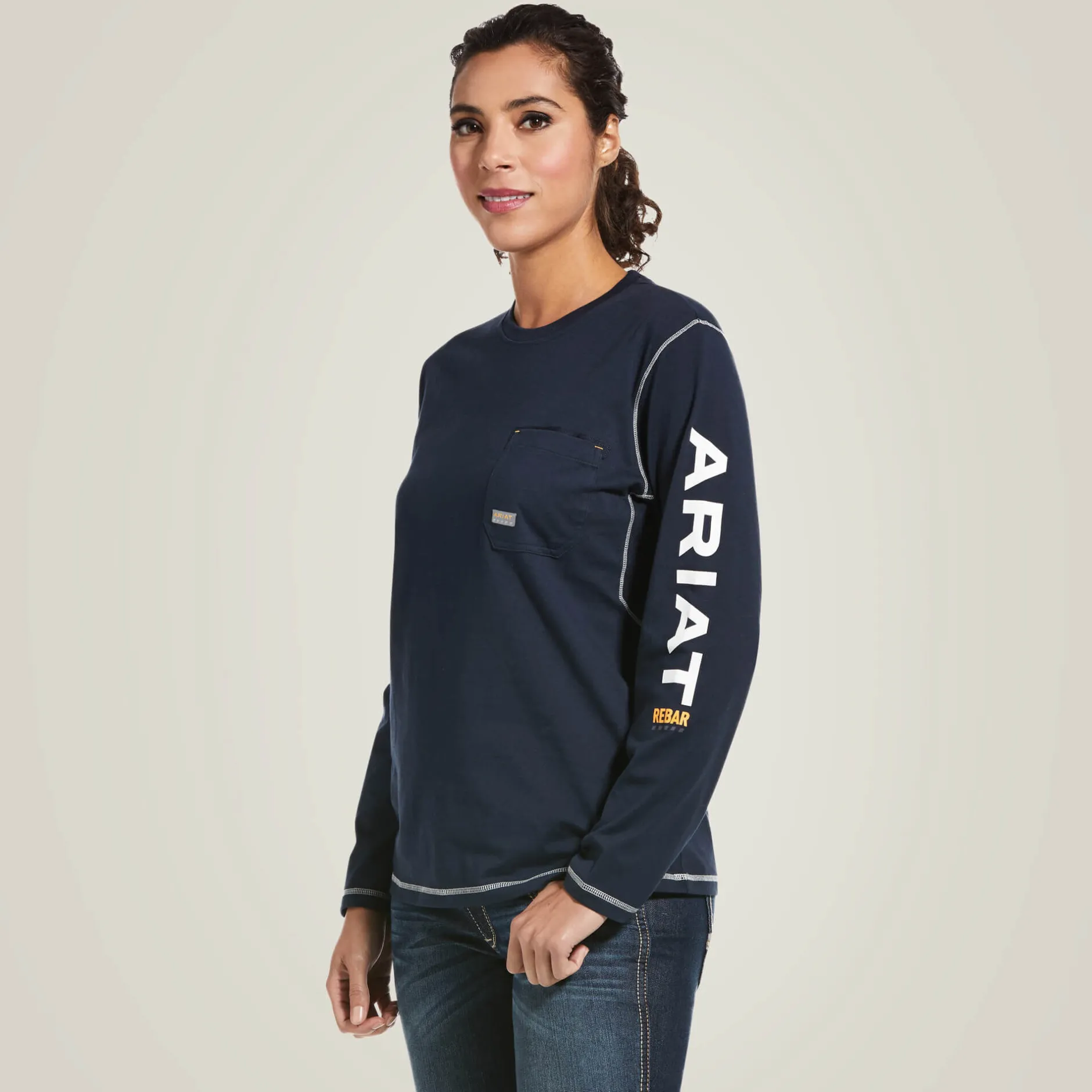Ariat Tops & T-Shirts|Work*Rebar Workman Logo T-Shirt NAVY