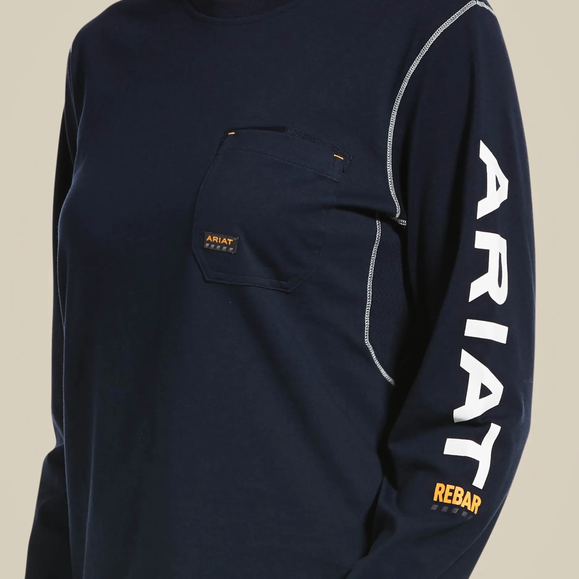 Ariat Tops & T-Shirts|Work*Rebar Workman Logo T-Shirt NAVY