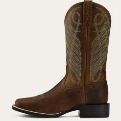 Ariat Performance Westernstiefel|Western*Round Up Wide Square Toe Western Boot POWDER BROWN