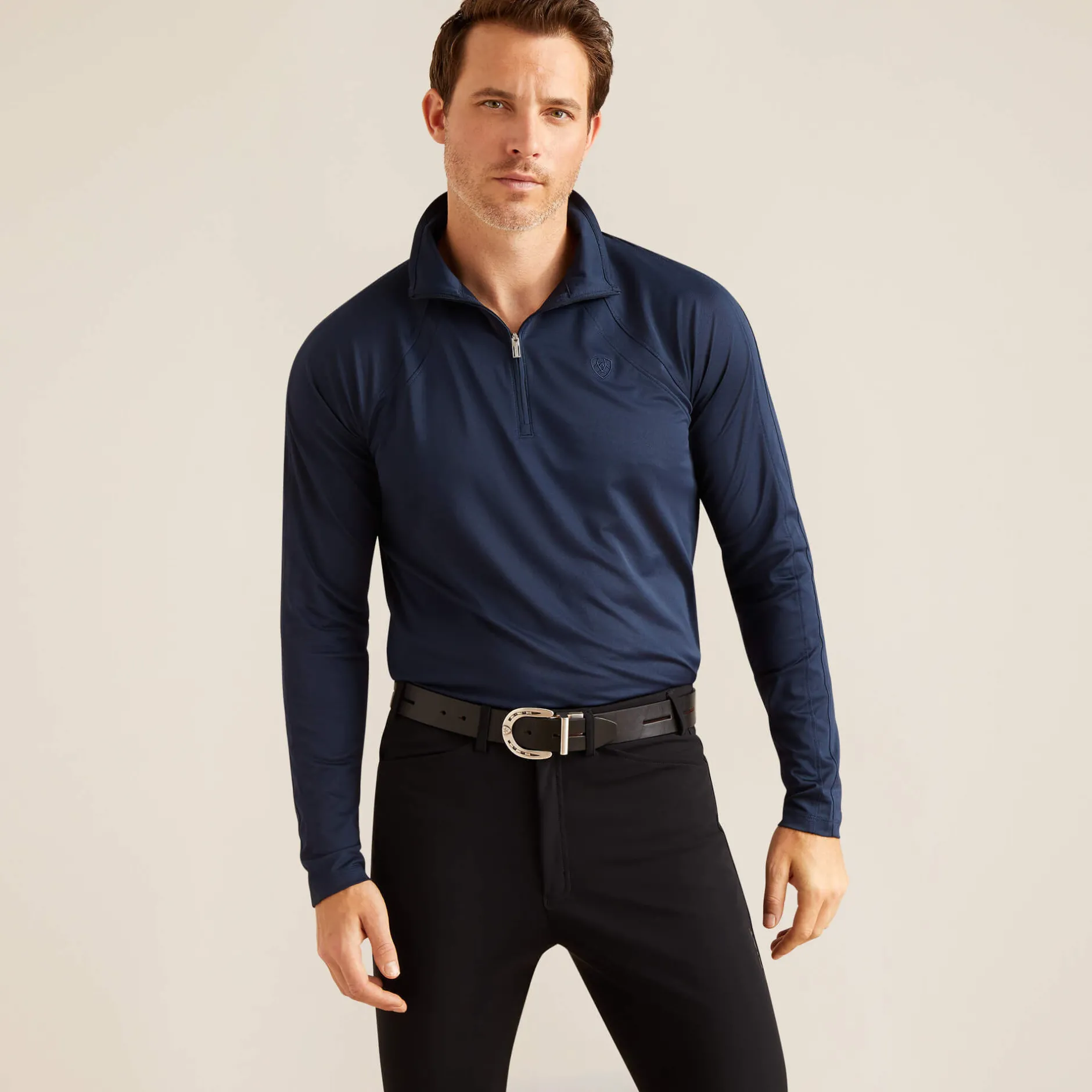 Ariat Oberteile & T-Shirts*Sunstopper 3.0 1/4 Zip Baselayer NAVY ECLIPSE