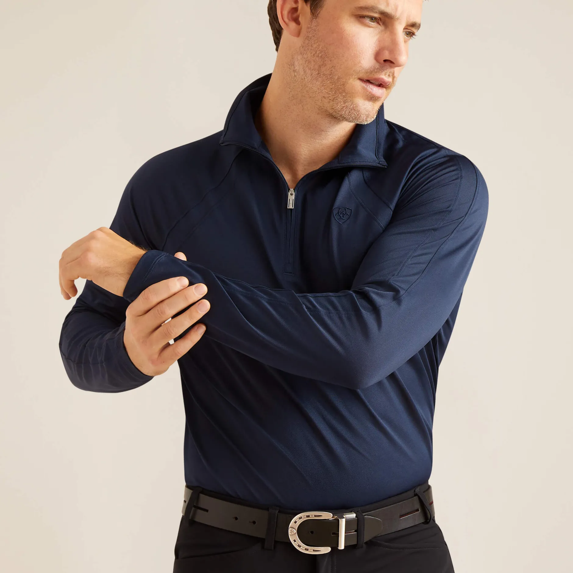 Ariat Oberteile & T-Shirts*Sunstopper 3.0 1/4 Zip Baselayer NAVY ECLIPSE