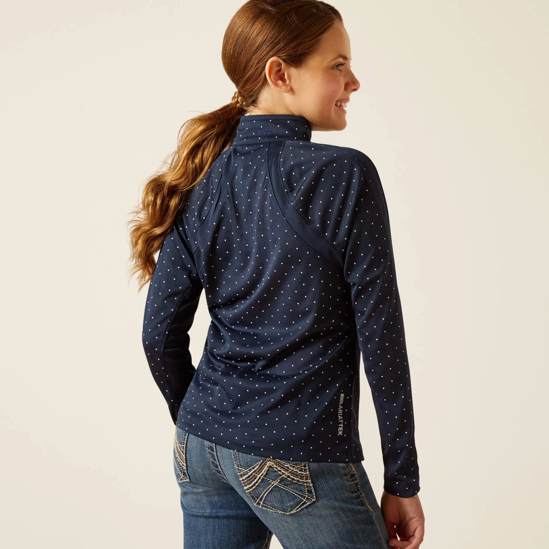 Ariat Oberteile & T-Shirts*Sunstopper 3.0 1/4 Zip Baselayer NAVY DOT