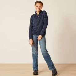 Ariat Oberteile & T-Shirts*Sunstopper 3.0 1/4 Zip Baselayer NAVY DOT