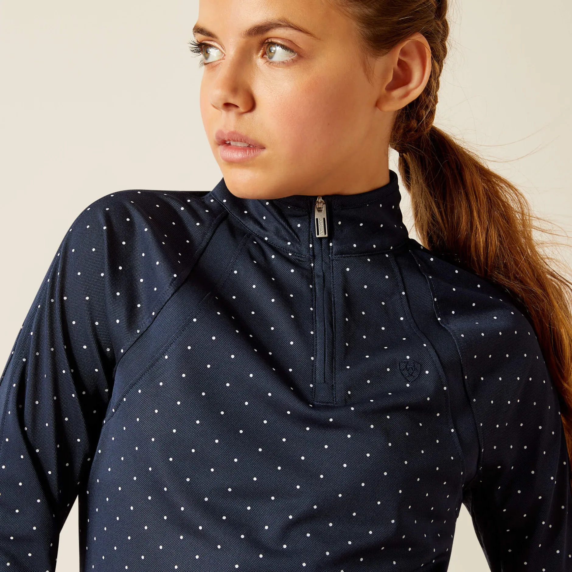 Ariat Oberteile & T-Shirts*Sunstopper 3.0 1/4 Zip Baselayer NAVY DOT