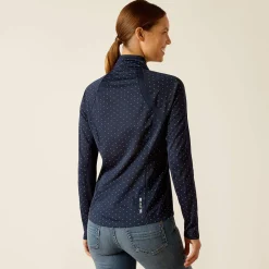 Ariat Oberteile & T-Shirts*Sunstopper 3.0 1/4 Zip Baselayer NAVY DOT