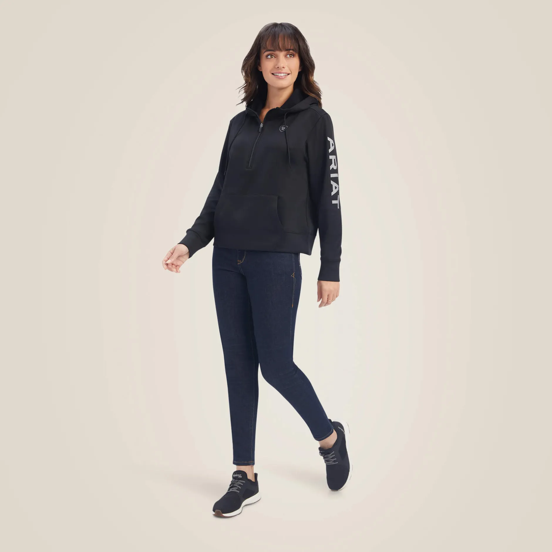 Ariat Hoodies & Sweatshirts|Sweatshirts & Hoodies*Tek Hoodie 1/2 Zip Hoodie BLACK