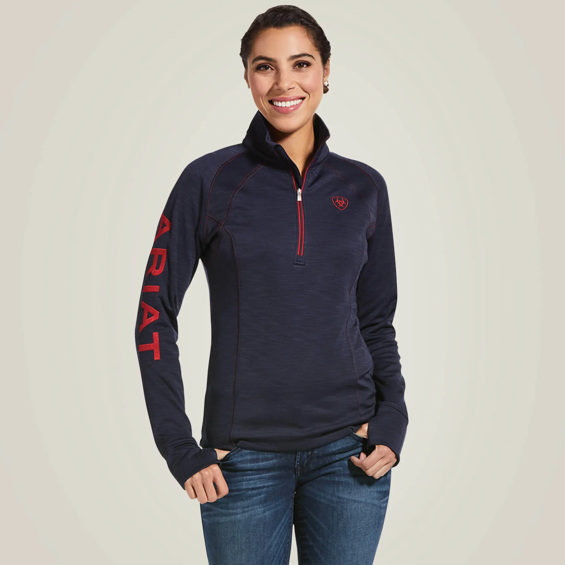 Ariat Sweatshirts & Hoodies*Tek Team 1/2 Zip Sweatshirt NAVY HEATHER