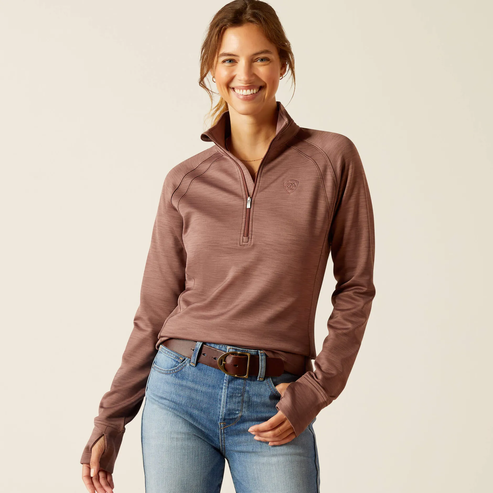 Ariat Sweatshirts & Hoodies*Tek Team 1/2 Zip Sweatshirt TWILIGHT MAUVE