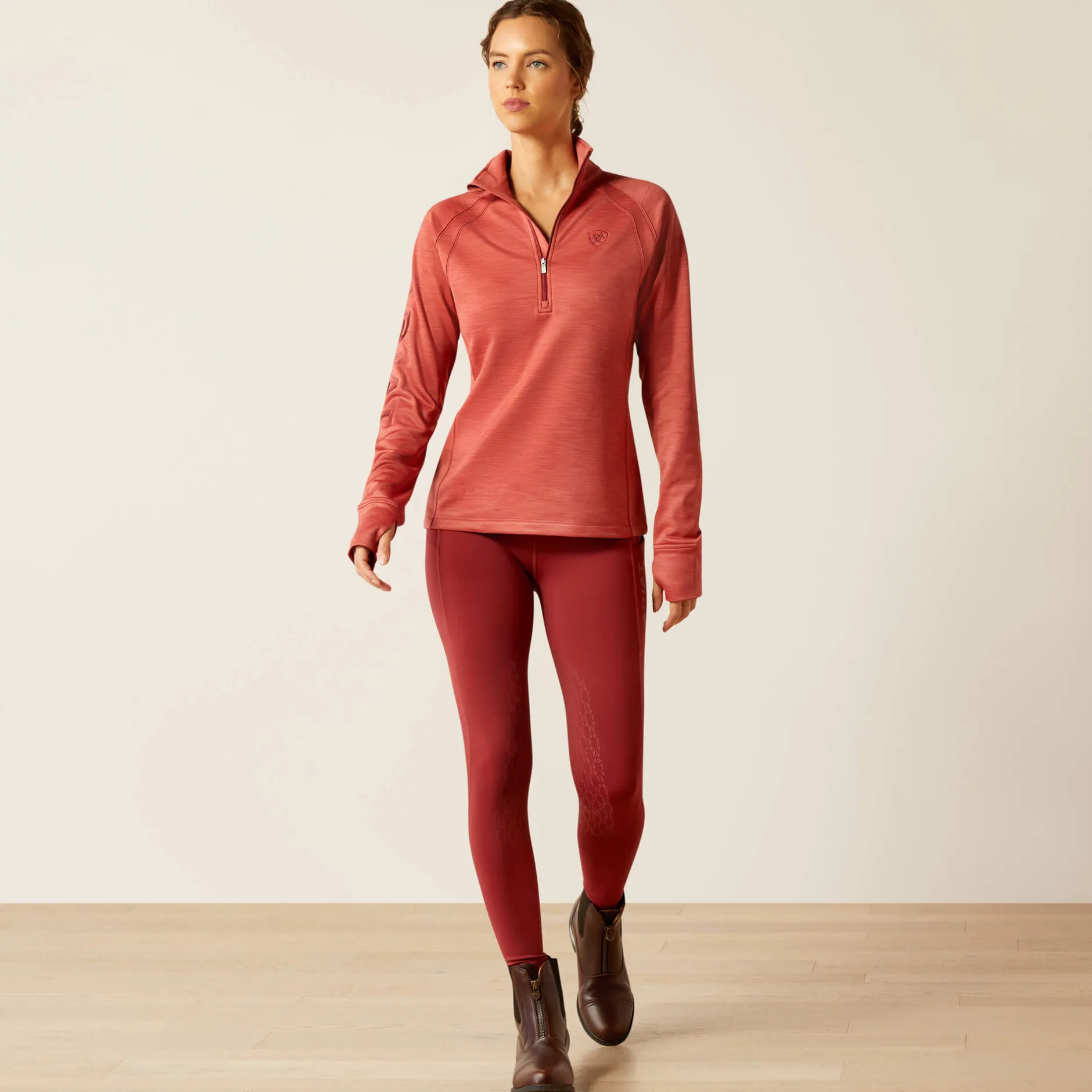Ariat Sweatshirts & Hoodies*Tek Team 1/2 Zip Sweatshirt DUSTY CEDAR HEATHER
