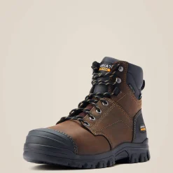 Ariat Arbeitsschuhe Zum Schnüren|Work*Treadfast 6" Waterproof Steel Toe Work Boot DARK BROWN