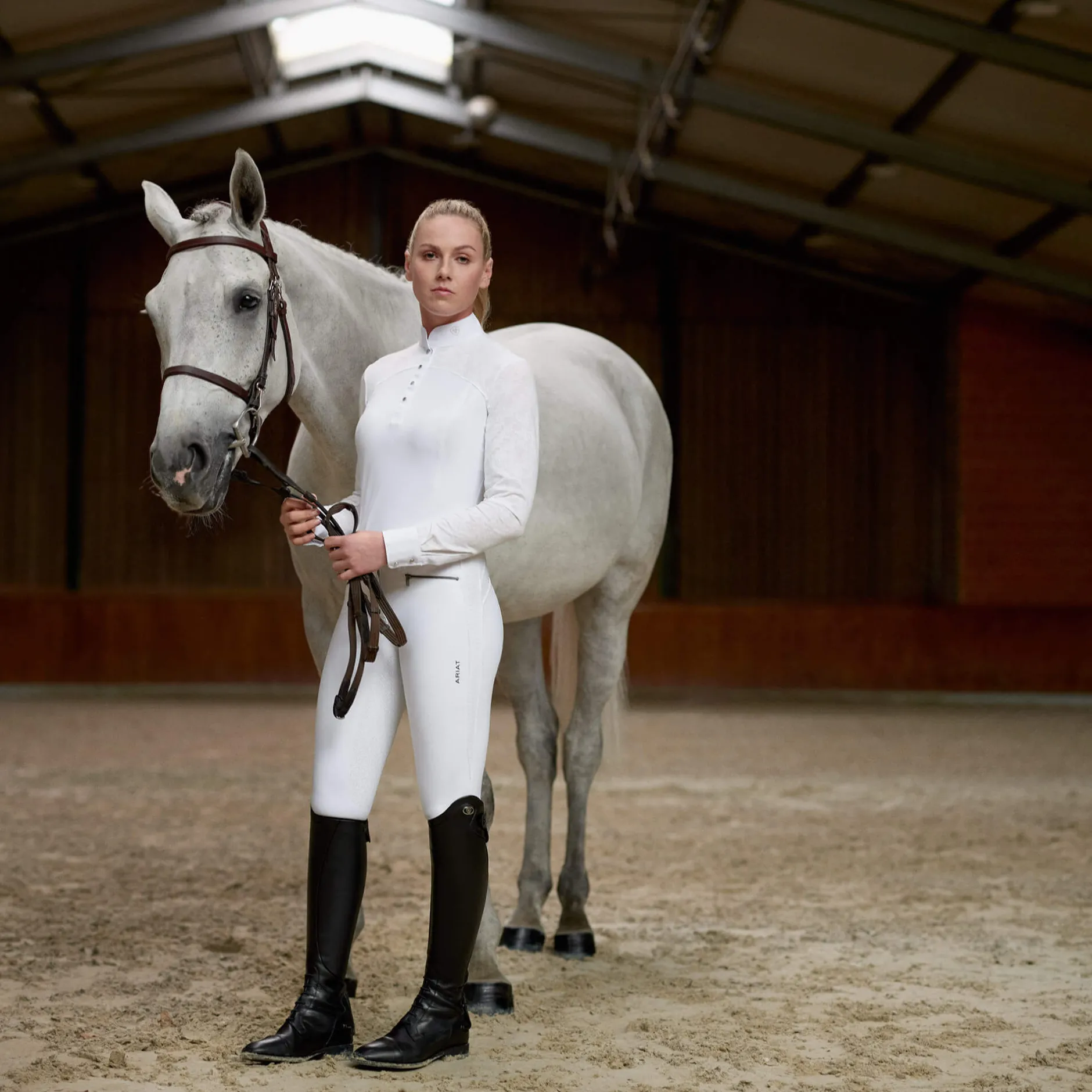 Ariat Reithosen- & Leggings|Turnierbekleidung*Tri Factor X Bellatrix Full Seat Breech WHITE