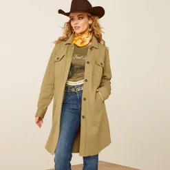 Ariat Westernhemden|Oberteile & T-Shirts*Vagabond Long Shirt Duster BURNT OLIVE