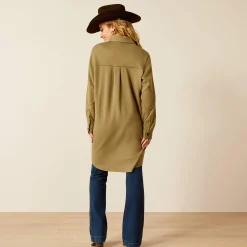 Ariat Westernhemden|Oberteile & T-Shirts*Vagabond Long Shirt Duster BURNT OLIVE