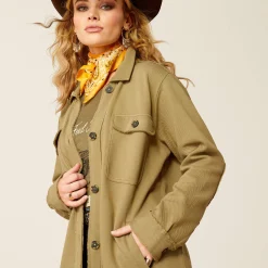 Ariat Westernhemden|Oberteile & T-Shirts*Vagabond Long Shirt Duster BURNT OLIVE
