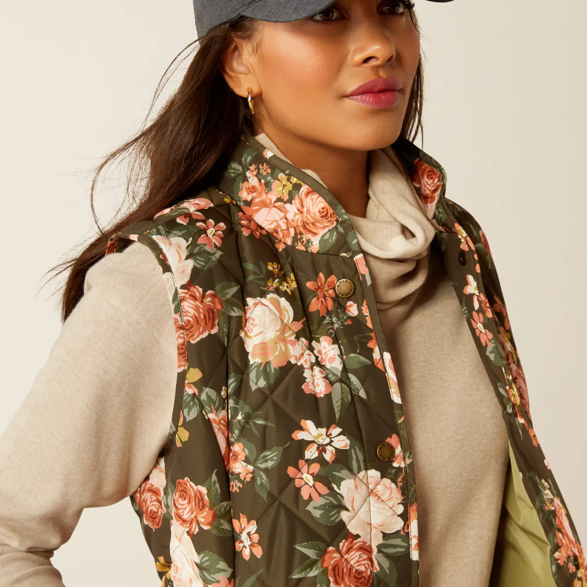 Ariat Oberbekleidung*Woodside Quilted Gilet ROSEGARDEN PRINT
