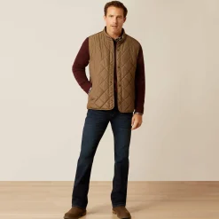 Ariat Oberbekleidung*Woodside Quilted Gilet CAMEL HERRINGBONE
