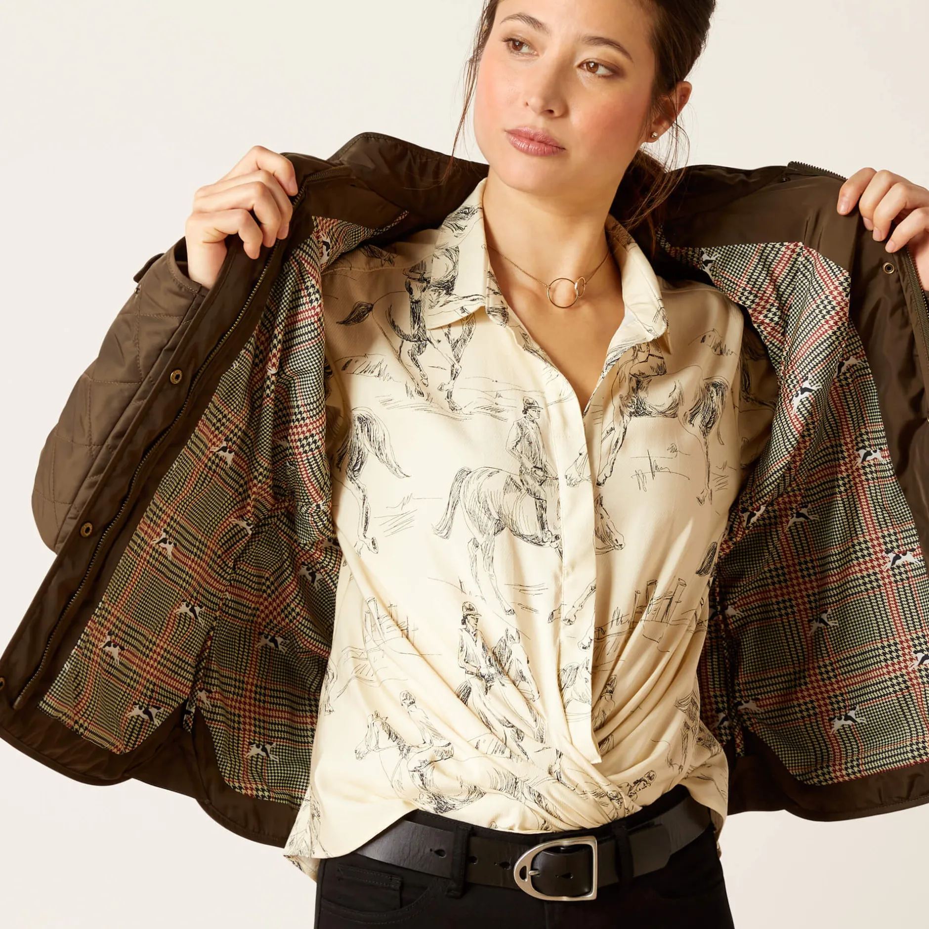 Ariat Oberbekleidung*Woodside Quilted Insulated Jacket EARTH