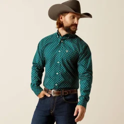 Ariat Westernhemden|Oberteile & T-Shirts*Wrinkle Free Grover Fitted Western Shirt DEEP TEAL